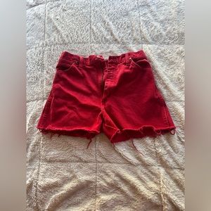 Red wrangler Jean shorts